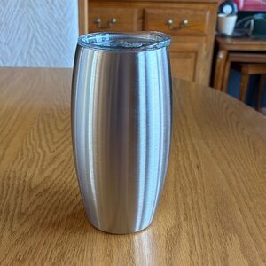 Stainless Steel Football Shaped Insulated Tumbler - Silver 30 OZ